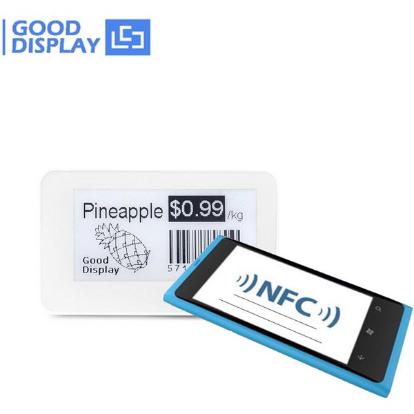 2,13 Zoll kabelloses, passives NFC-betriebenes E-Paper-Display, E-Ink-ESL-Tag, keine Batterie erforderlich, E-Commerce-Produkt