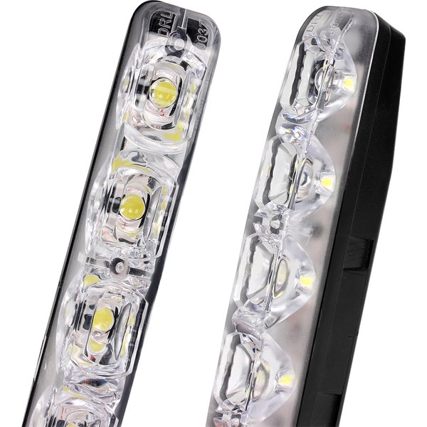Feux de jour LED super lumineux pour voiture, feux de jour DRL 6 LED pour personnalisation automobile