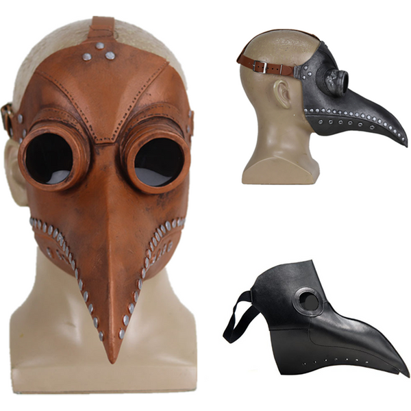 Plague Doctor Cosplay Costumes Steampunk Bird Mask Costume Fancy Dress Latex Masks Halloween Party