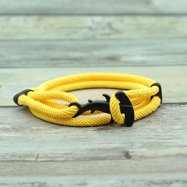 Neue Ozean Tier Shark Armband Männer Multi-schicht Einstellbare 4mm Nylon Schnur Kette Armband Camping Schmuck Strand Zubehör Joias