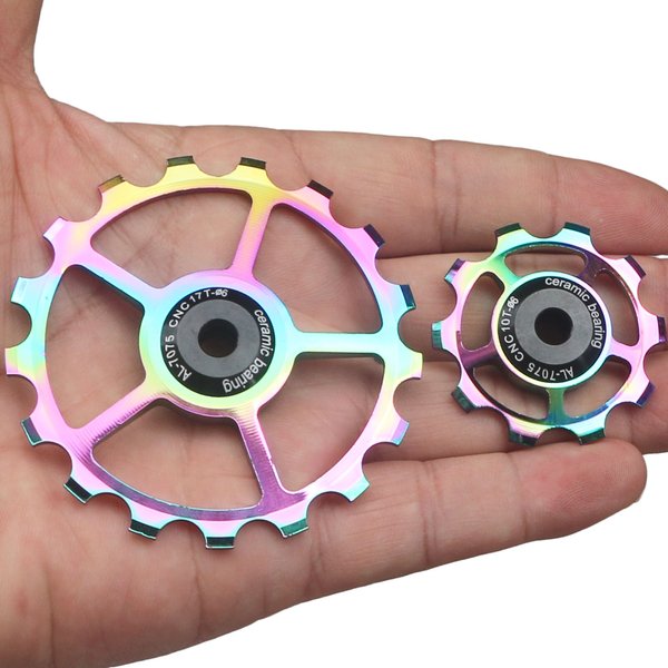 Dérailleur arrière en aluminium pour vtt et vélo de route, poulie en céramique, 10T 11T 12T 13T 14T 15T 16T 17T, Guide de Cycle