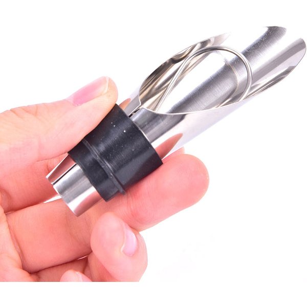 2PCS Stainless Steel Wine Wine Pourer Vacuum Red Wine Cap Sealer Fresh Keeper Bar Tools Bottle Cover Kitchen Accessories