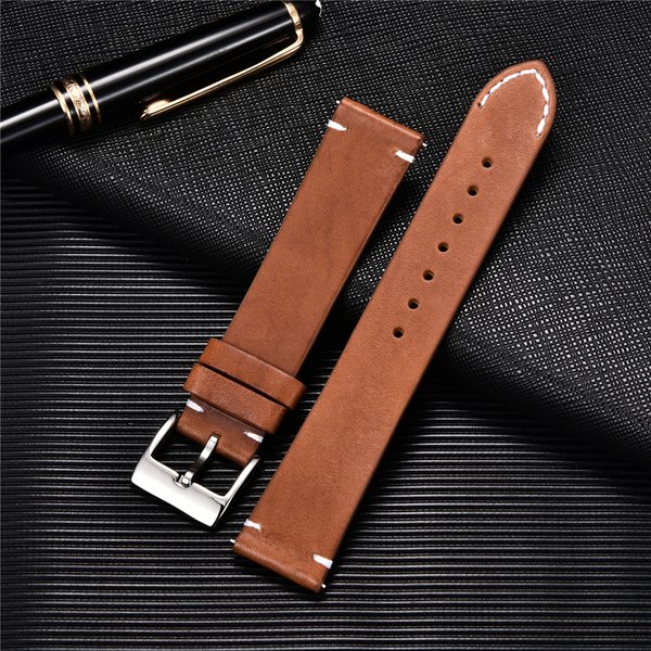 Schnellverschluss-Leder-Uhrenarmbänder, 18 mm, 20 mm, 22 mm, 24 mm, lässiger Gürtel, Smart-Uhrenarmband, weiches, mattes Armband, Armbanduhrenarmband