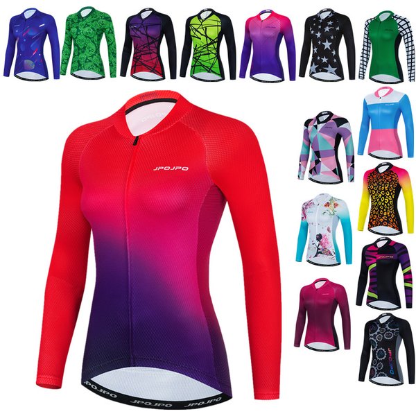 JPOJPO Pro Team maillot de cyclisme femmes automne à manches longues vêtements de vélo vêtements de vélo de montagne hauts printemps veste de cyclisme