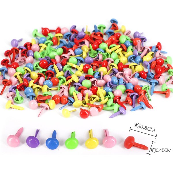 100 teile/beutel Mix Muster Runde Metall Brads DIY Scrapbooking Handwerk Zubehör Für Wohnkultur Verschönerung Verschluss Liefert
