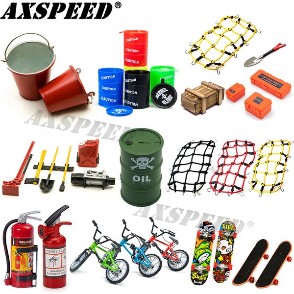 Accessoires à l'échelle 1:10, outils de décoration simulés, pelle, extincteur, bidon d'huile pour voiture RC Crawler TRX4 SCX10, modèles miniatures