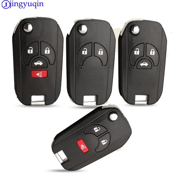 jingyuqin 2/3/4 Buttons For Nissan Altima Maxima Sentra Versa Uncut Blank Remote Flip Folding Car Key Shell Case Fob