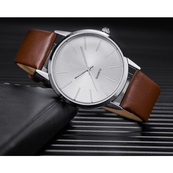 2025 männer Uhren Top-marke Luxus Braun Leder Band Quarz Armbanduhr männer Casual Einfache Uhr Handgelenk Männliche Uhr Reloj hombre
