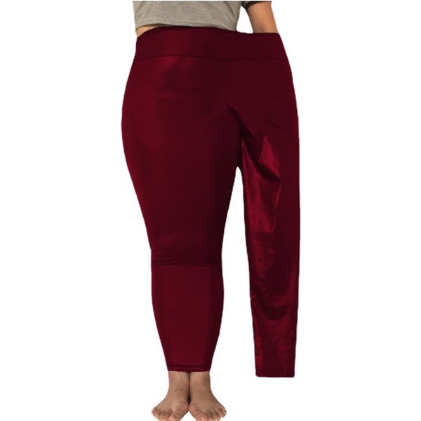 4XL 5XL 2021 Neue Design Große Leggings Hohe Taille Einzigen Schicht Imitation Leder Hosen Frauen Mehrfarbige Elastische Legging Rot Blau