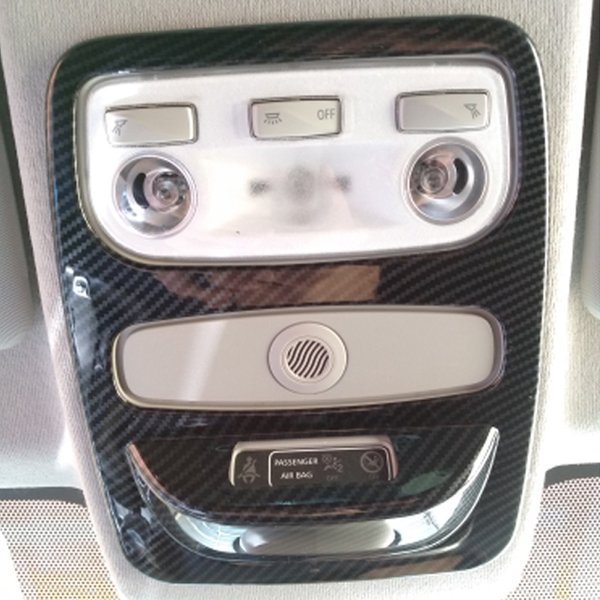 Pour Renault Clio IV 5 portes Hatchback 2013-2018, panneau de lampe de lecture avant en ABS fibre de carbone/chrome, accessoires de voiture, 1 pièce