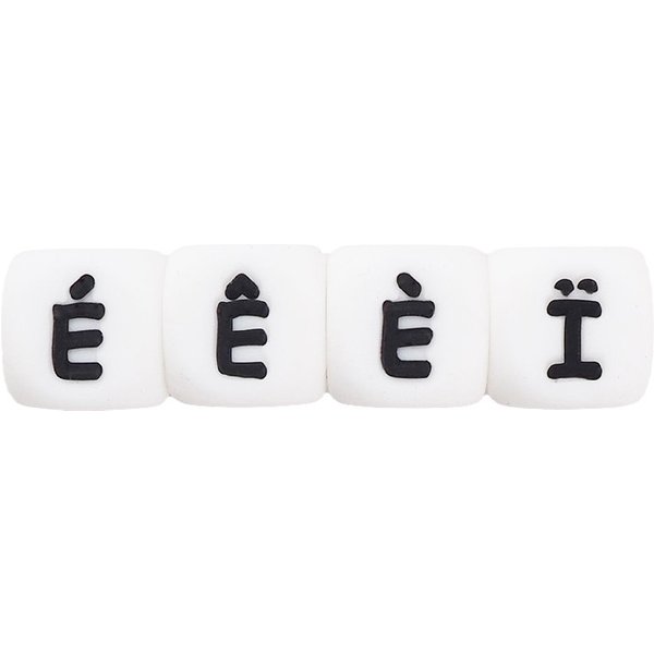 Chengkai 50pcs 12mm Silicone Letter Beads Teether DIY Baby Pacifier Teething Making Necklace Sensory Toy Food Grade Beads