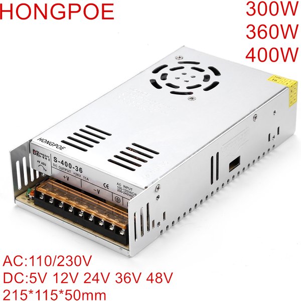LED-Netzteil DC 5V 12V 18V 24V 36V 48V 360W 400W Schaltnetzteil Quellwandler 100-240V AC DC SMPS