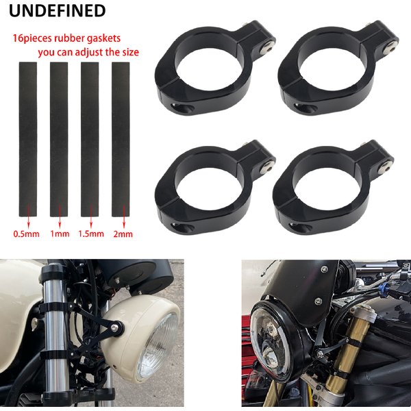 Support de phare de moto, pince de montage 33mm-58mm, support de Tube de fourche noir pour Harley Sportster XL Dyna Cafe Racer Chopper Bobber