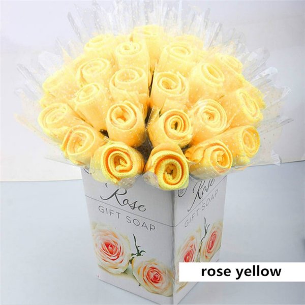 20*20cm Tragbare Reise Erweiterbar Mini Gesicht Pflege Rose Blume Handtuch Outdoor Tracvel Hochzeit valentinstag Geschenk 30 teil/los