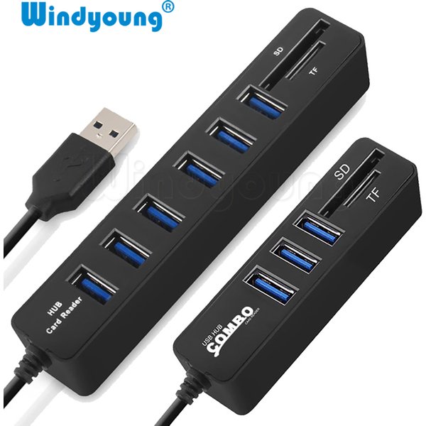 USB Hub 3,0 2,0 Multi USB C 3,0 Hub Splitter Hoch geschwindigkeit 3 / 6 Port otg hab tf SD Kartenleser USB Hub für PC Computer Zubehör