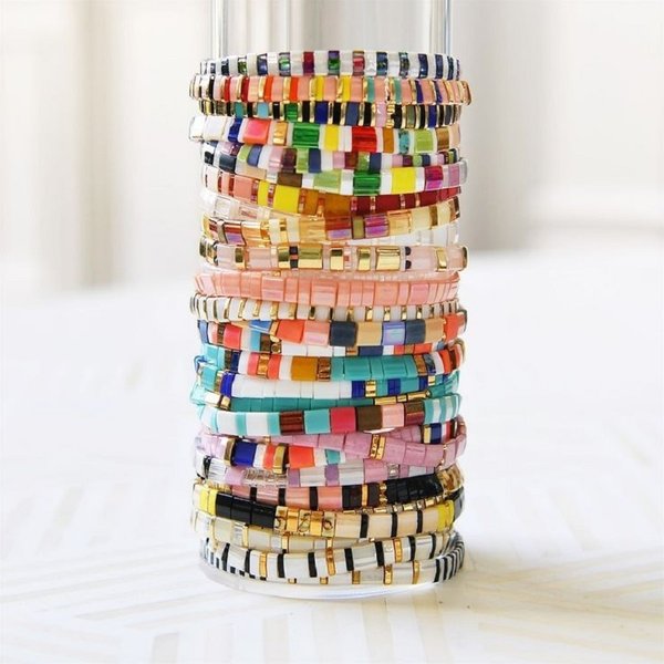 Go2boho Tila Bracelet bijoux pour femmes bohème extensible carrelage Pulseras fille japonaise Miyuki Delica perles Bracelets cadeaux pour elle