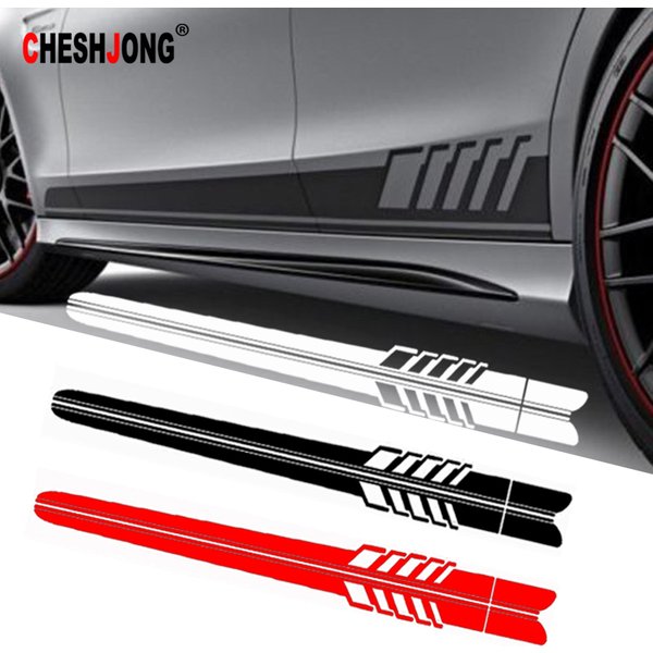 Auto Seite Aufkleber Wrap Racing Streifen Für Audi Ford BMW Toyota Honda Mercedes Benz Auto Vinyl Film Körper Tür Zubehör Aufkleber