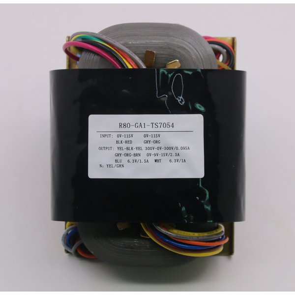 R80-GA1 100W (100VA) R Core Tube Power Amplifier Audio Transformer 300-0-300V+6.3V+6.3V+0-9-15V HiFi Hi-eng Power PSU