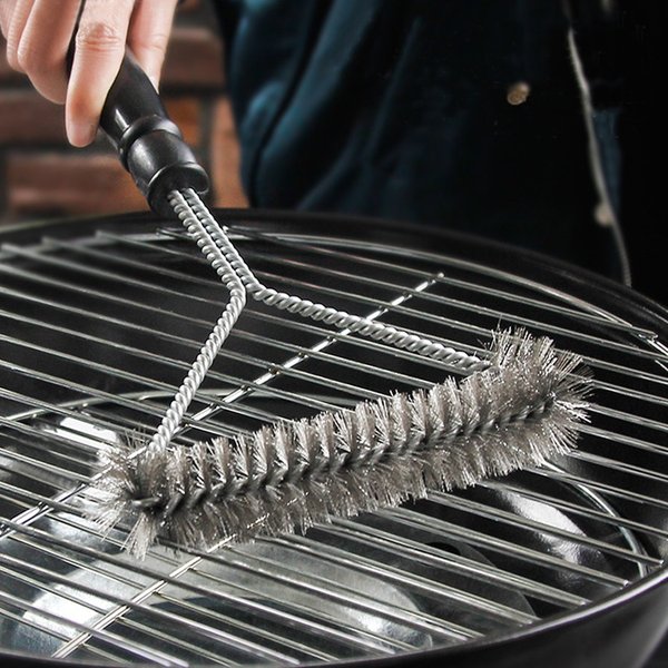 Brosse de nettoyage de gril de Barbecue, poils métalliques en acier inoxydable, brosse de nettoyage antiadhésive, accessoires de cuisine pour Barbecue
