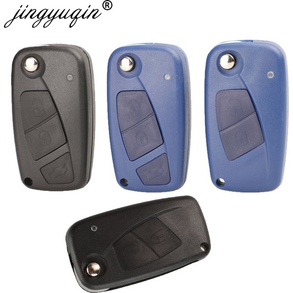 jingyuqin Flip Folding Remote Car Key Case Shell Cover Fob For FIAT Iveco Punto Ducato Stilo Panda Idea Doblo Bravo 2/3 Buttons