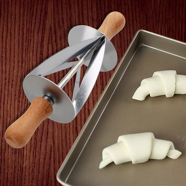 Für die Herstellung von Croissants, Brot, Teig, Gebäck, Rollschneider, Backwerkzeug aus Edelstahl