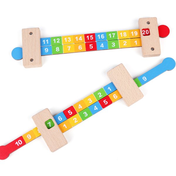 Kinder Holz Mathe Arithmetik Lernspiel zeug Montessori Unterricht Addition Lineal pädagogische Nummer Spielzeug für Kinder Lehrmittel