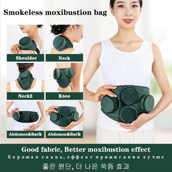 Hautfreundliche Baumwolle Rauchfreie Moxibustion Tasche Moxa Brenner Kupfer Box Warme Akupunktur Heizung Therapie Körper Akupunkturpunkt Massage