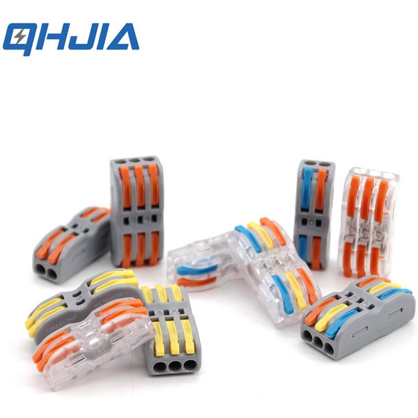 Connecteurs de fil 222 conducteur SPL-3, 30 pièces, Mini bornier enfichable, séparateur de câble, lumière Led, connecteur électrique bout à bout