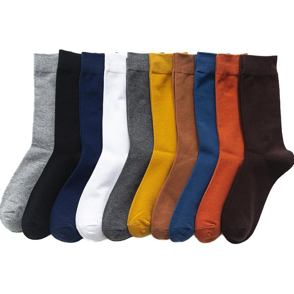 5/10Pairs High Quality Spring Autumn Men's Socks Size 38-45 Long Socks For Men Dress Socks Male Gifts Business Casual Sox