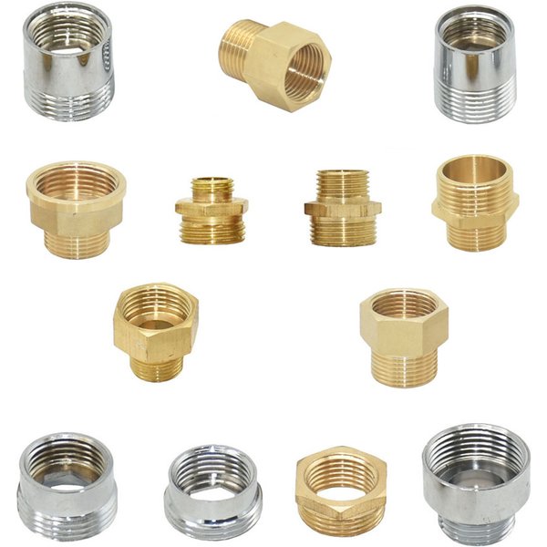 Connecteur de filetage en laiton 1/2 "à 3/4 3/8 1 pouce, Joint de réparation réducteur pour robinet, salle de bains, coupleur de douche, adaptateur de barboteur en cuivre