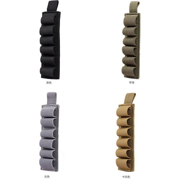 Taktischer 6-runder Schrotflinten-Shell-Halter für den Außenbereich, Munitionspistole, Kugel-Reload-Halter mit selbstklebendem Trägersticker