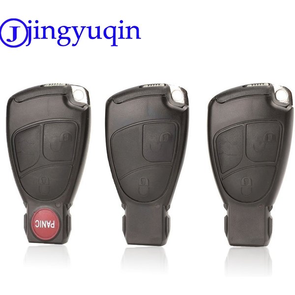 jingyuqin Replacements 2/3/4 Buttons Remote Car Key Fob Case Cover Shell For Mercedes Benz B C E ML S CLK CL Smart Key