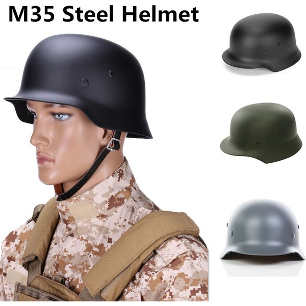 Tactical German M35 Helmet Steel Helmet Black Green Grey Airsoft Helmet Military Special Force Safety Equipment