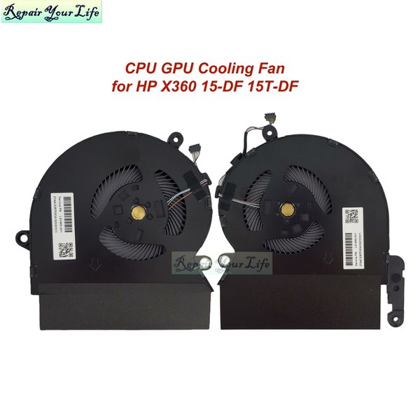 Ventilateur de refroidissement pour ordinateur portable HP Spectre X360 15T-DF 15T-DF000 15-DF, ventilateurs CPU GPU, radiateur, refroidisseur L38109-001 L38108-001, nouveau