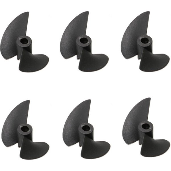 Hélice en Nylon à deux lames, 6 pièces, 3.17/4/4mm, diamètre de la pagaie d'arbre 27mm-47mm, accessoires en plastique, pièces de rechange RC pour modèle de bateau à monter soi-même