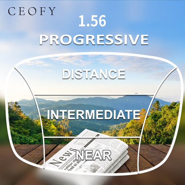 Lentilles multifocales progressives à indice 1.56, verres de Prescription pour myopie, hypermétropie, résistance, courts, moyens et lointains, marque