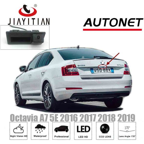 JIAYITIAN HD caméra de recul pour Skoda Octavia A7 5E 2015 à 2020 superbe unité MK3 MIB ajouter poignée de coffre caméra caméra de recul