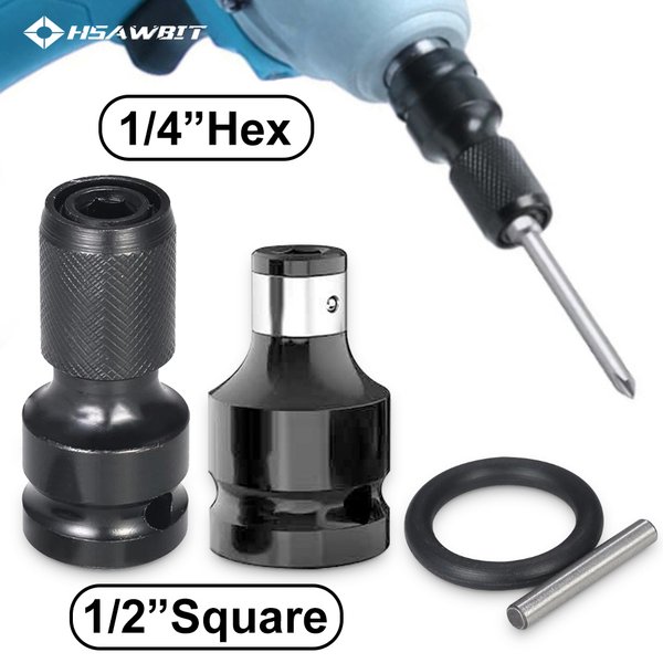Adaptateur de clé adaptative universelle, adaptateur de clé dynamométrique à cliquet, convertisseur de douille à cliquet hexagonal de 1/2 pouces carré à 1/4 pouces