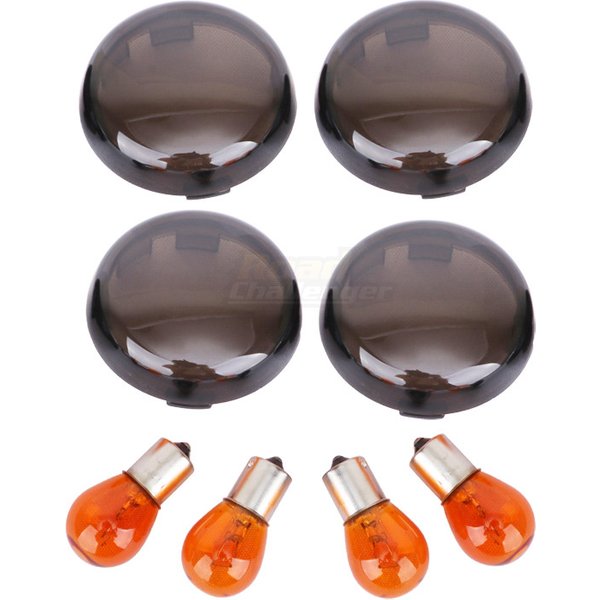 Motorcycle Black Turn Signal Light Lens Cover Light Blub For Harley Sportster 883 1200 XL 72 48 XL1200