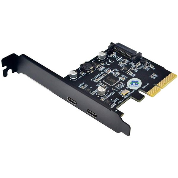PCI-E PCI Express 4X To USB 3.1 Gen 2 (10 Gbps) 2-Port Type C Expansion Card ASM3142 Chip 15-Pin Connector For Windows/Linux
