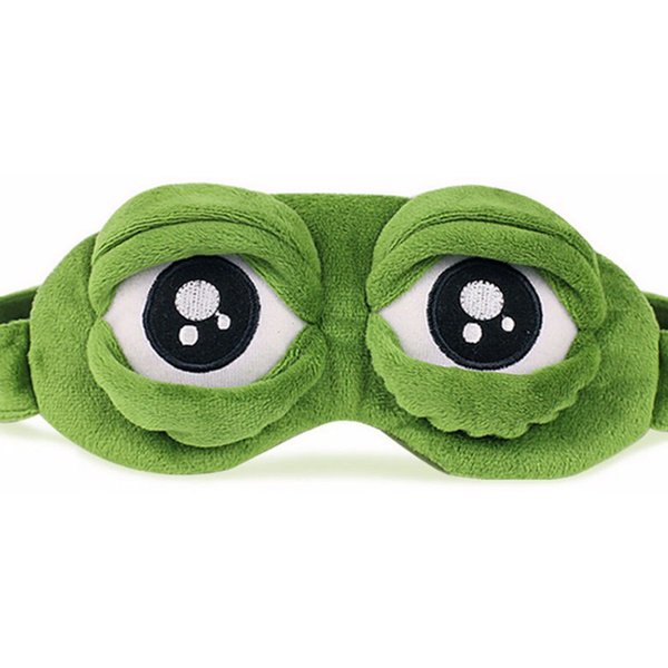3D Trauriger Frosch Schlafmaske Natürlicher Schlaf Eyeshade Cover Shade Augenklappe Damen Herren Weiche tragbare Augenbinde Reise Augenklappe