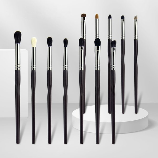 12 teile/satz Schwarz Professionelle Augen Make-Up pinsel set Lidschatten make-up pinsel volle funktion Falte detail fleck Nase schatten mosan