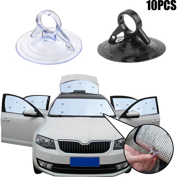 Ventouse de pare-soleil pour intérieur d'automobile, 10 pièces, anneau de traction solide, ventouse en queue d'aronde, matériau PVC de 45mm de diamètre