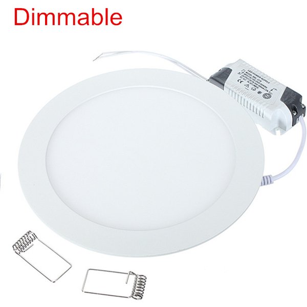 Ultra Thin LED Panel Downlight 3W 6W 9W 12W15W 25W Round LED Ceiling Recessed Light AC85-265V LED Panel dimmable lamps