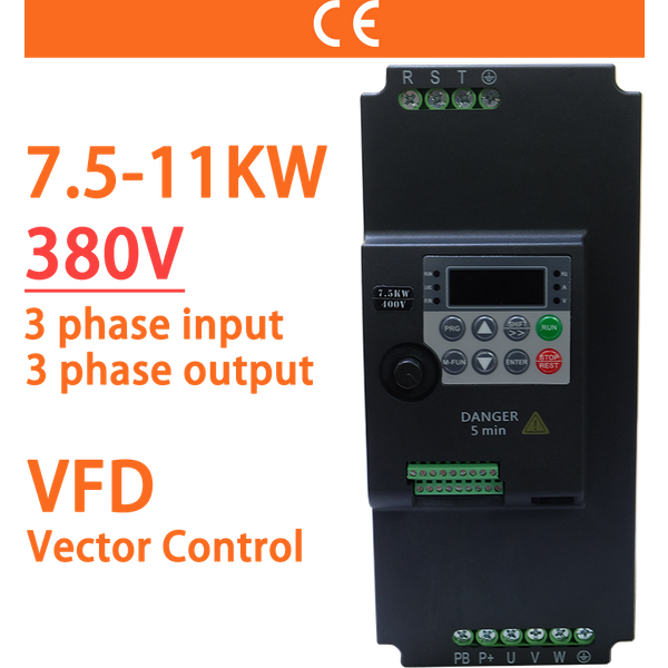 380V 7.5KW/11KW 10HP/15HP VFD onduleur de fréquence Variable convertisseur économique variateur entraînement 3ph pour le contrôle vectoriel de vitesse du moteur