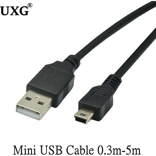 Mini câble USB vers USB, 5M 3 M 1.5M 0.3M, pour recharge rapide de données, câble court pour lecteur MP3 MP4, voiture, DVR, GPS, caméra numérique, disque dur