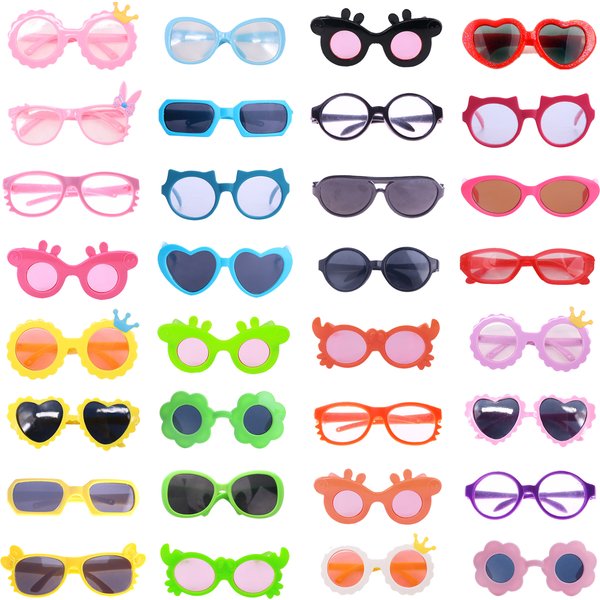 Lunettes de soleil pour poupée, 10 pièces/ensemble, adaptées aux poupées américaines de 18 pouces et aux poupées de 43 cm, yeux de fille pour jouets, cadeaux DIY