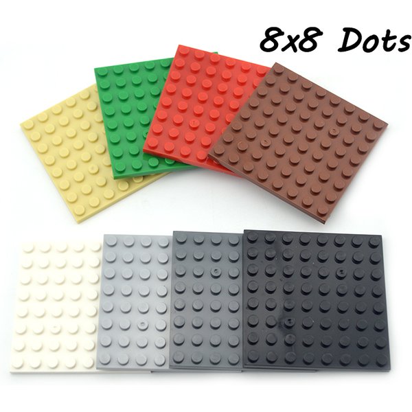 Blocs de construction à monter soi-même, briques fines, 8x8 points, éducatif et créatif, compatibles avec les jouets