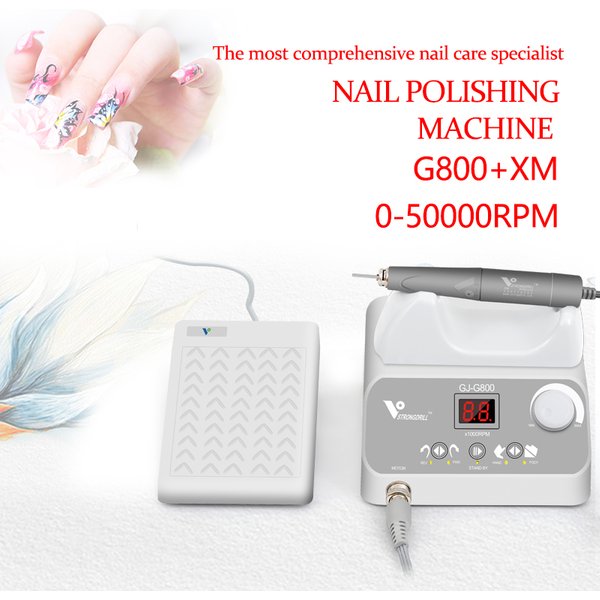 Nail Drill 50000rpm Podiatry Micromotor Electronic Nail File Drills for Acrylic Nails Gel Nails Manicure Pedicure Tools G800 XM