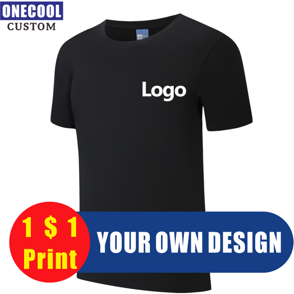10 farben Baumwolle T Shirt Individuelles Logo Druck Männer Und Frauen Tops Persönlichen Design Stickerei Unternehmen Marke ONECOOL S-4XL
